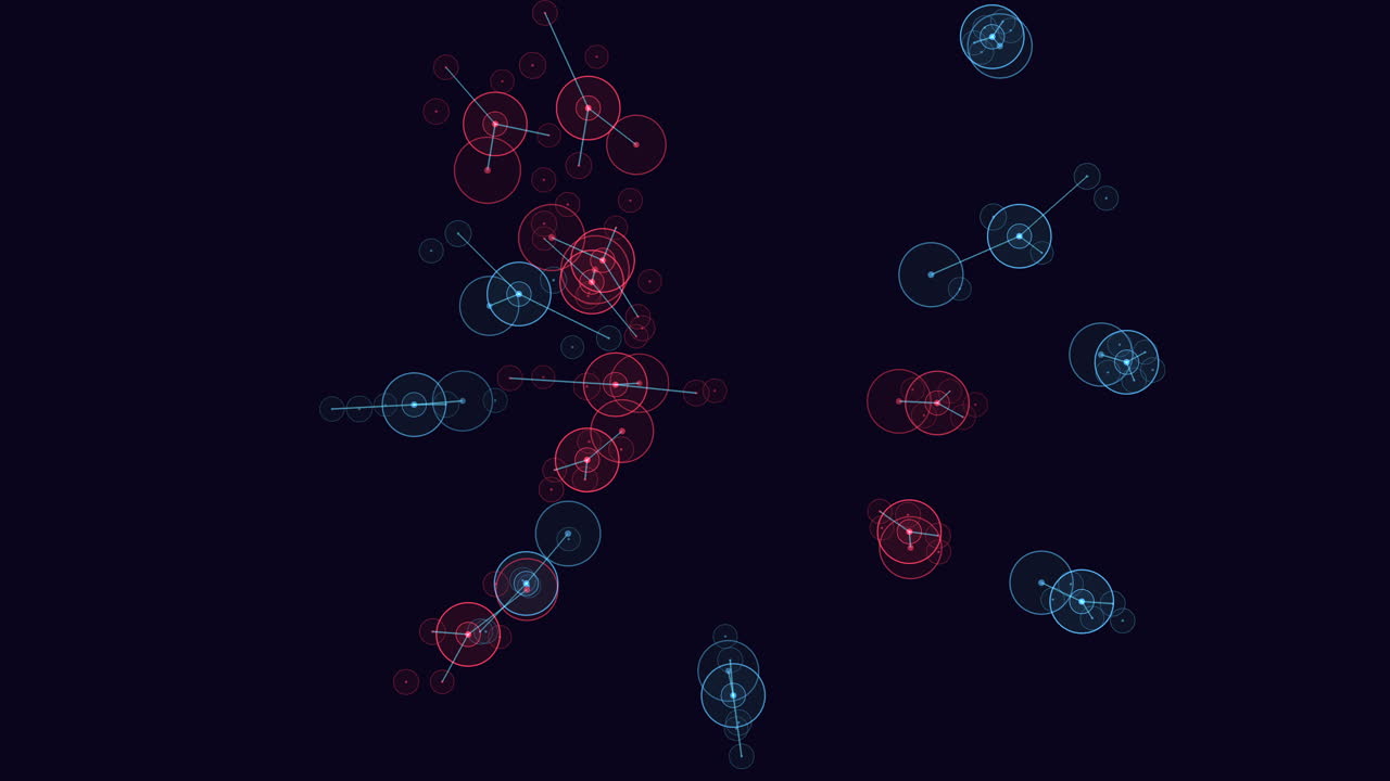 Abstract image depicting a visually stimulating pattern of multicolored circles against a black background. The varying hues and sizes create a captivating and dynamic visual composition