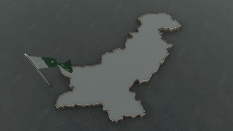 pakistan map and flag 4k