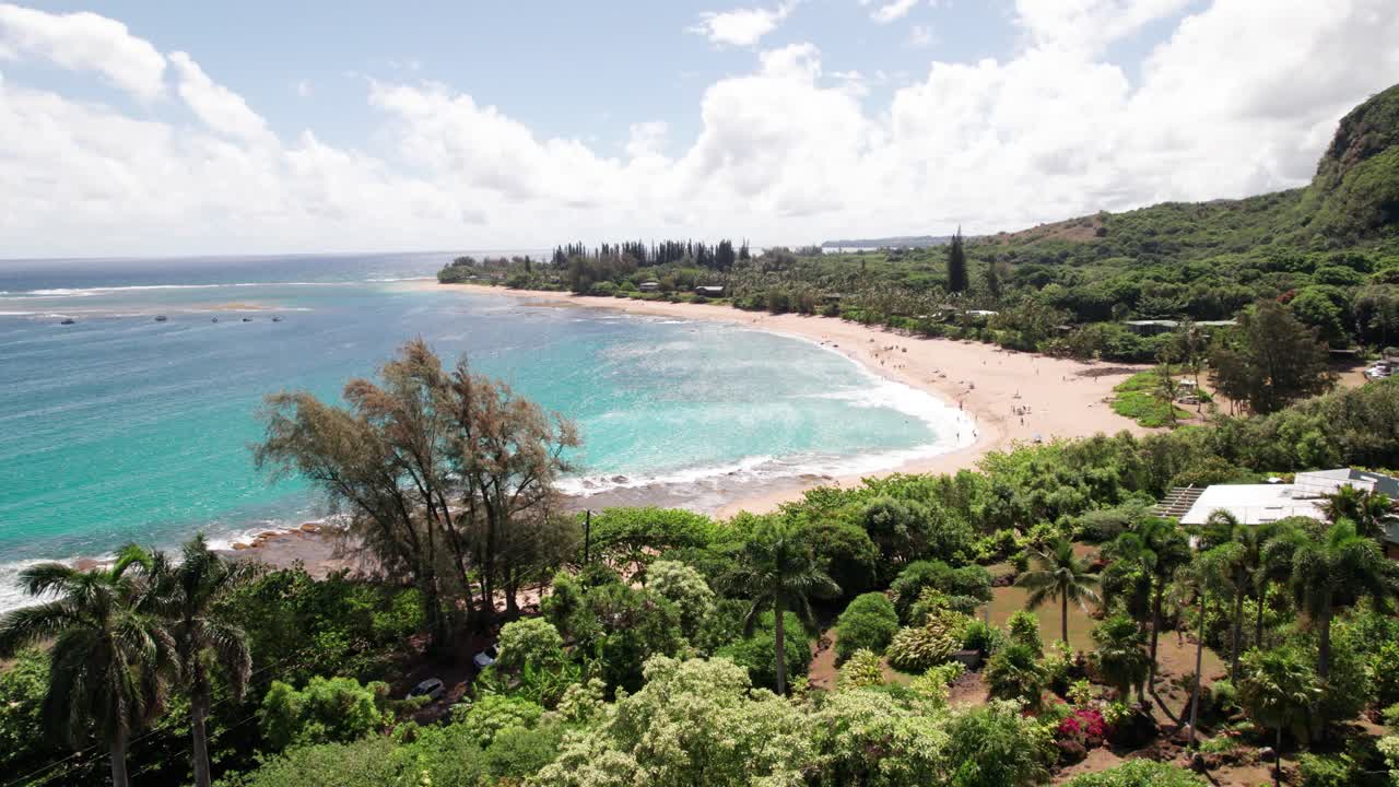 Kauai Hawaii Ha'ena beach drone footage