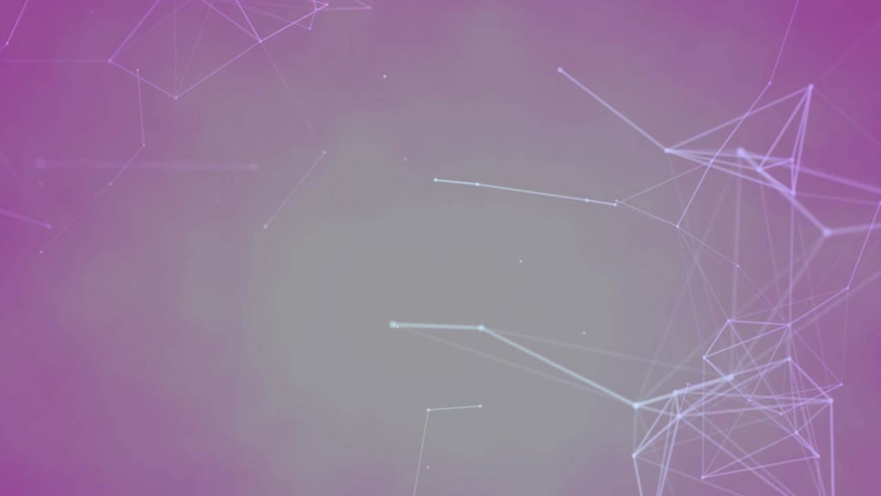 animación de la red de conexiones de plexo sobre un fondo rosa