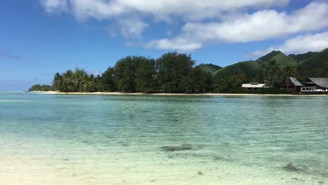 landscape view of muri lagoon rarotonga cook islands