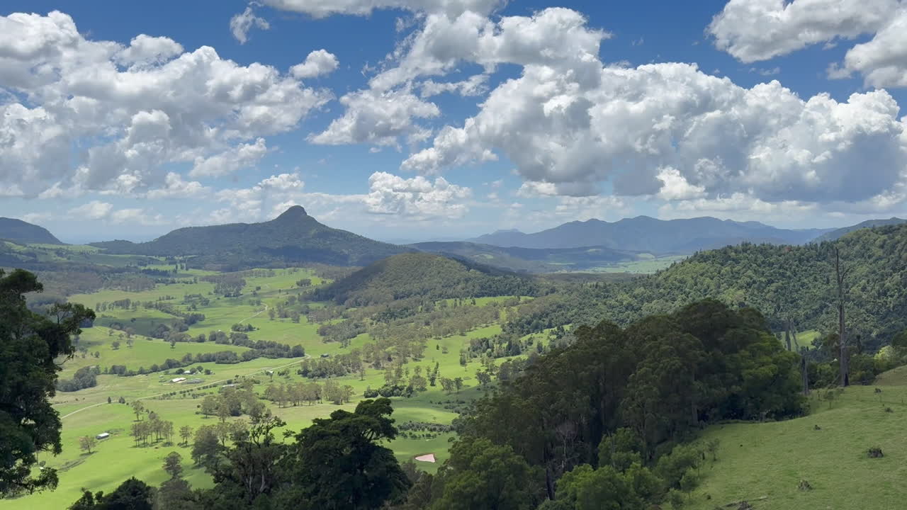 Panoramica da destra a sinistra attraverso una catena montuosa – Paesaggio scenico