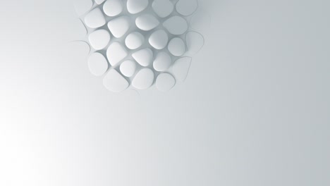 white abstract background. soft light loop clean minimal pattern, animated 3d rendering background for business presentation. cells moving. uhd seamless loop.