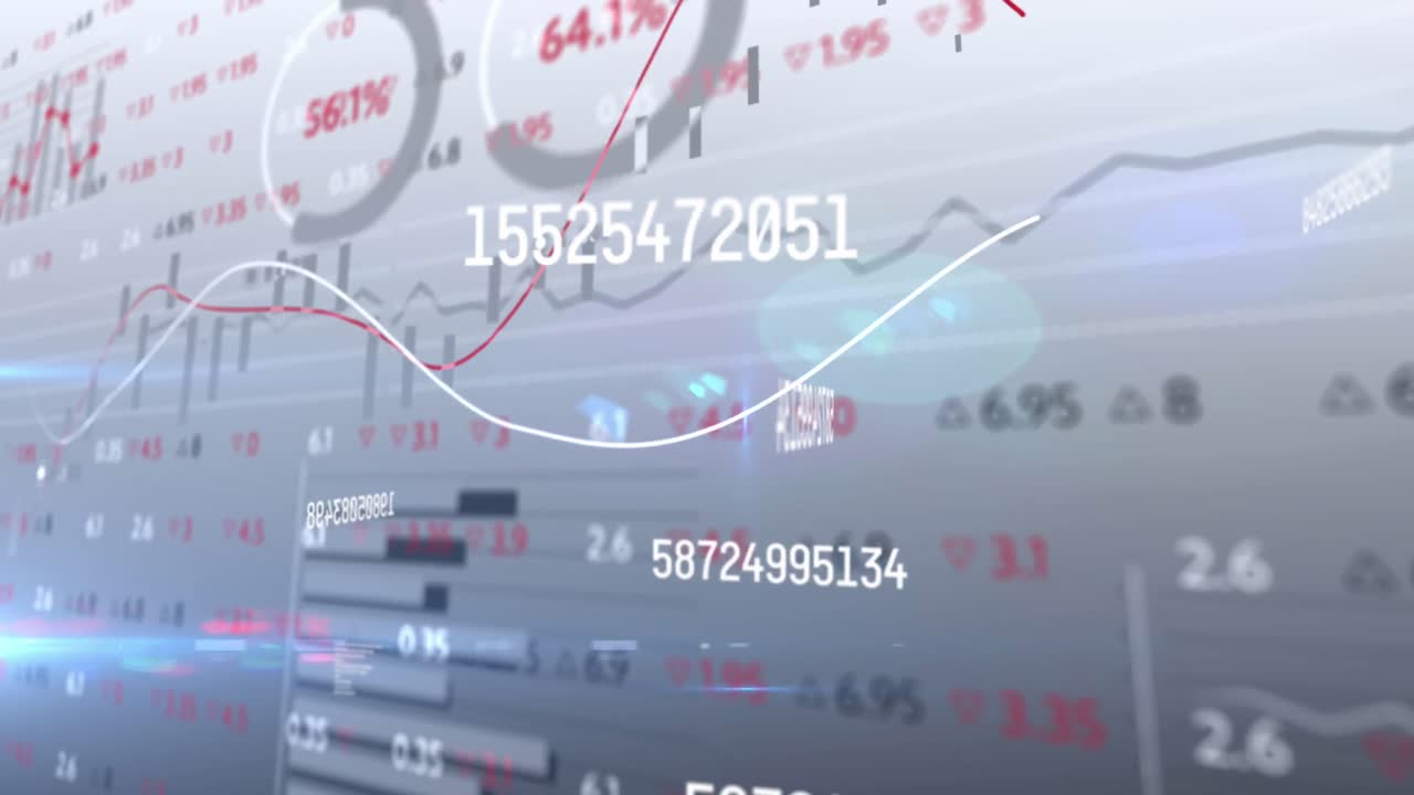 숫자 변경 및 금융 데이터 처리의 애니메이션