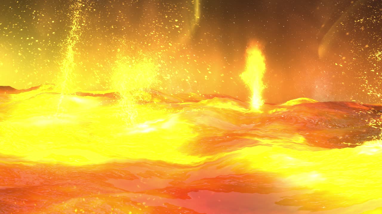 행성의 용암 표면