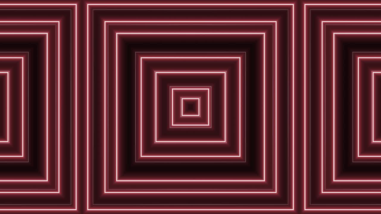 túnel cuadrado de neón