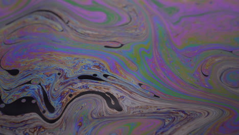 macro de pompas de jabón: superficie brillante de patrones de burbujas de colores