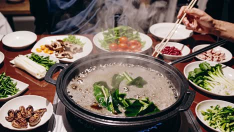 hot pot dinner with family