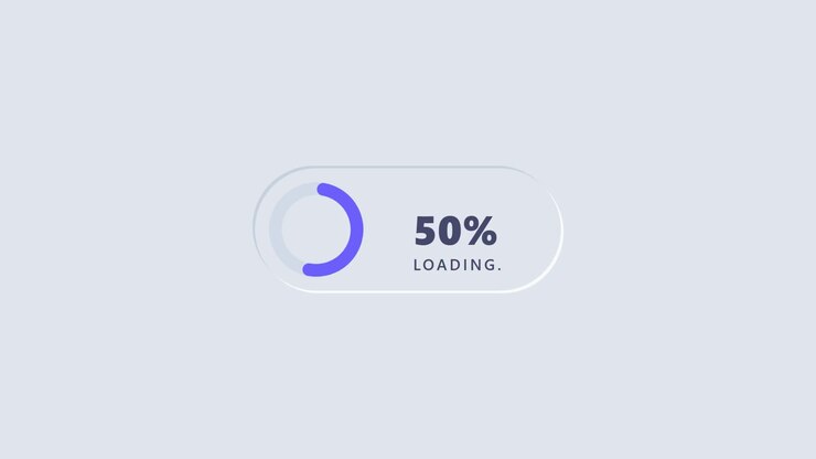 Digital Loading Progress Bar Animation on Light Background