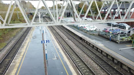 train station view from an overpass