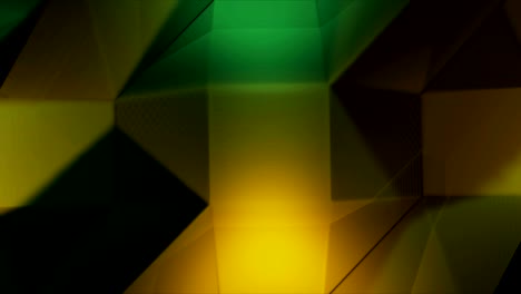 fondo ondulado poli geométrico de oro esmeralda bajo