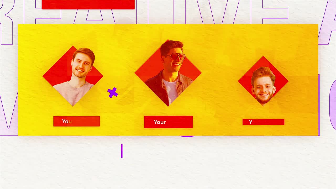 Modern creative agency promo template for business advertising and corporate branding