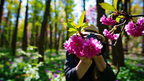 spring photography in the forest