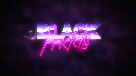 animation intro text black friday and thunderbolt retro background 1