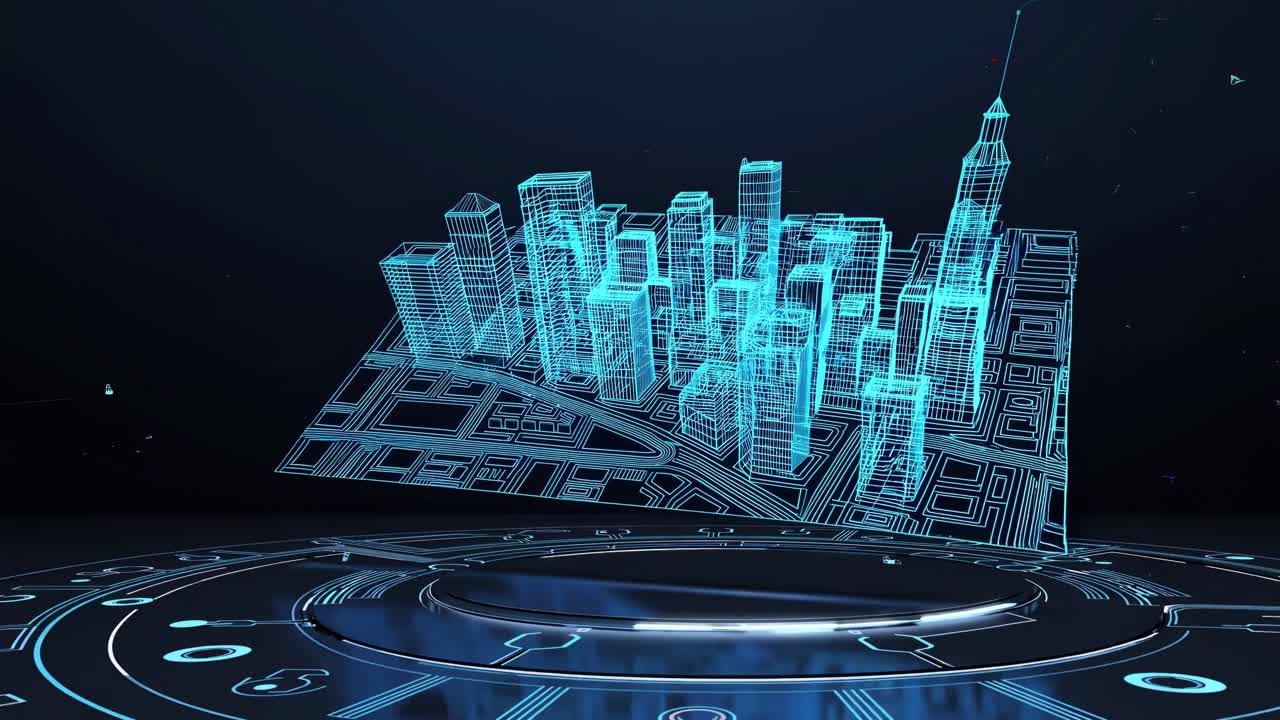 디지털 도시 홀로그램