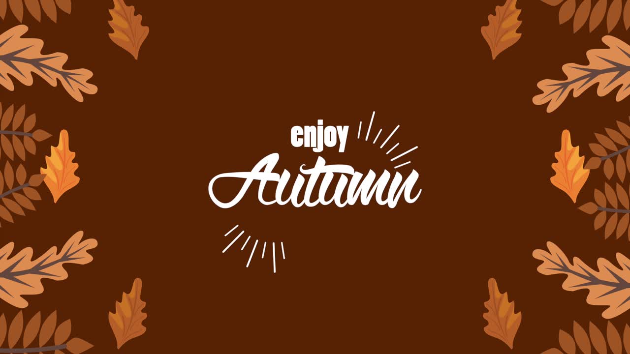 hello autumn lettering with