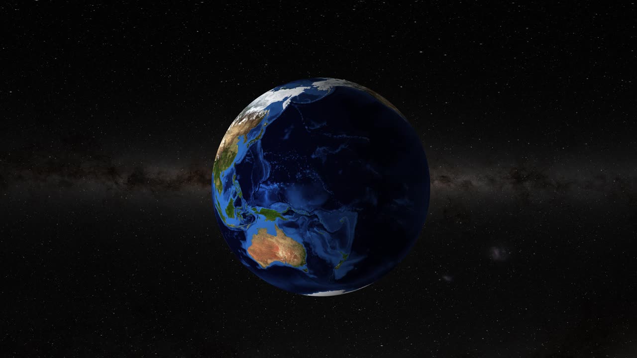 파푸아 뉴기니의 지리적 위치를 강조하는 지구에서 자세한 지도로 확대된 동적 애니메이션