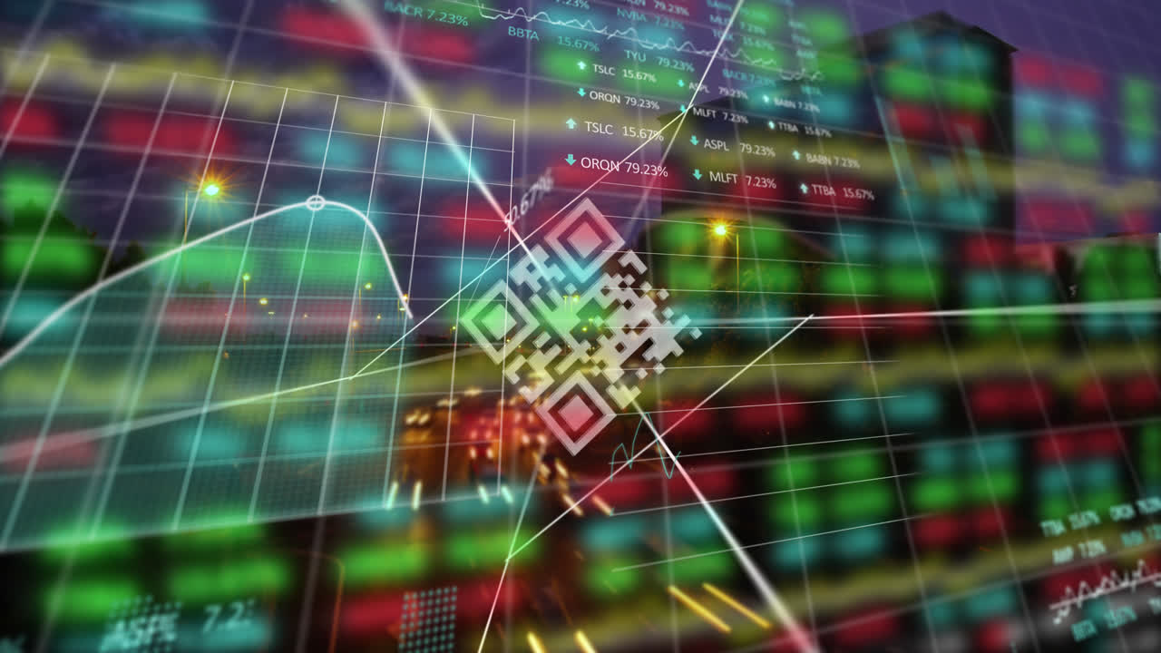 animación de texto de nivel superior y túnel digital