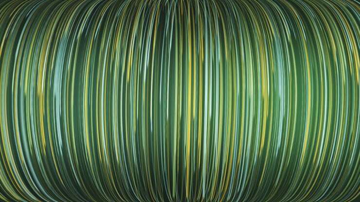 4K Video Animation. Animated background of flowing colorful curved lines.