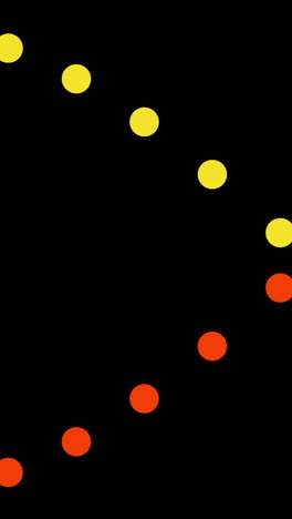 red and yellow circles on black background