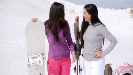 Two-young-women-on-a-winter-vacation