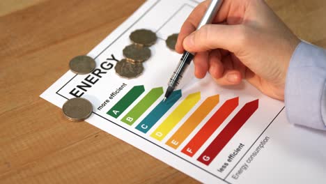 businesswoman analyzing a graph chart at desk