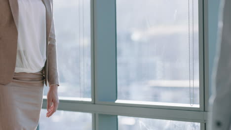 Mujeres-De-Negocios-Dándose-La-Mano-En-La-Sala-De-Juntas-Apretón-De-Manos-Corporativo-Exitoso-Para-Un-Acuerdo-De-Asociación-Que-Da-La-Bienvenida-A-La-Oportunidad-De-Cooperación-En-El-Lugar-De-Trabajo-De-Oficina-4k