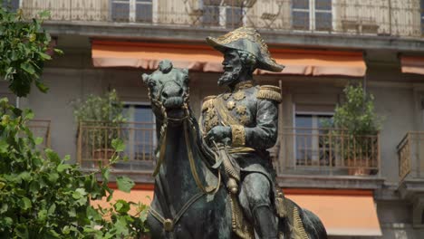 la estatua ecuestre del duque, ginebra, suiza