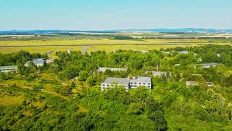 aerial 4k drone footage of the village of szentkirályszabadja in the veszprém - hungary