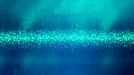 flowing blue glittering frozen particles on icy abstract background