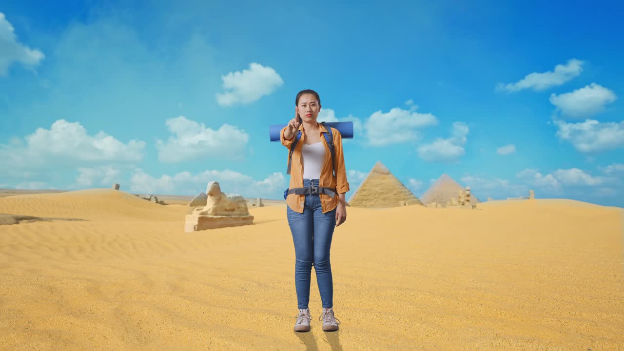Woman Traveler in the Egyptian Desert