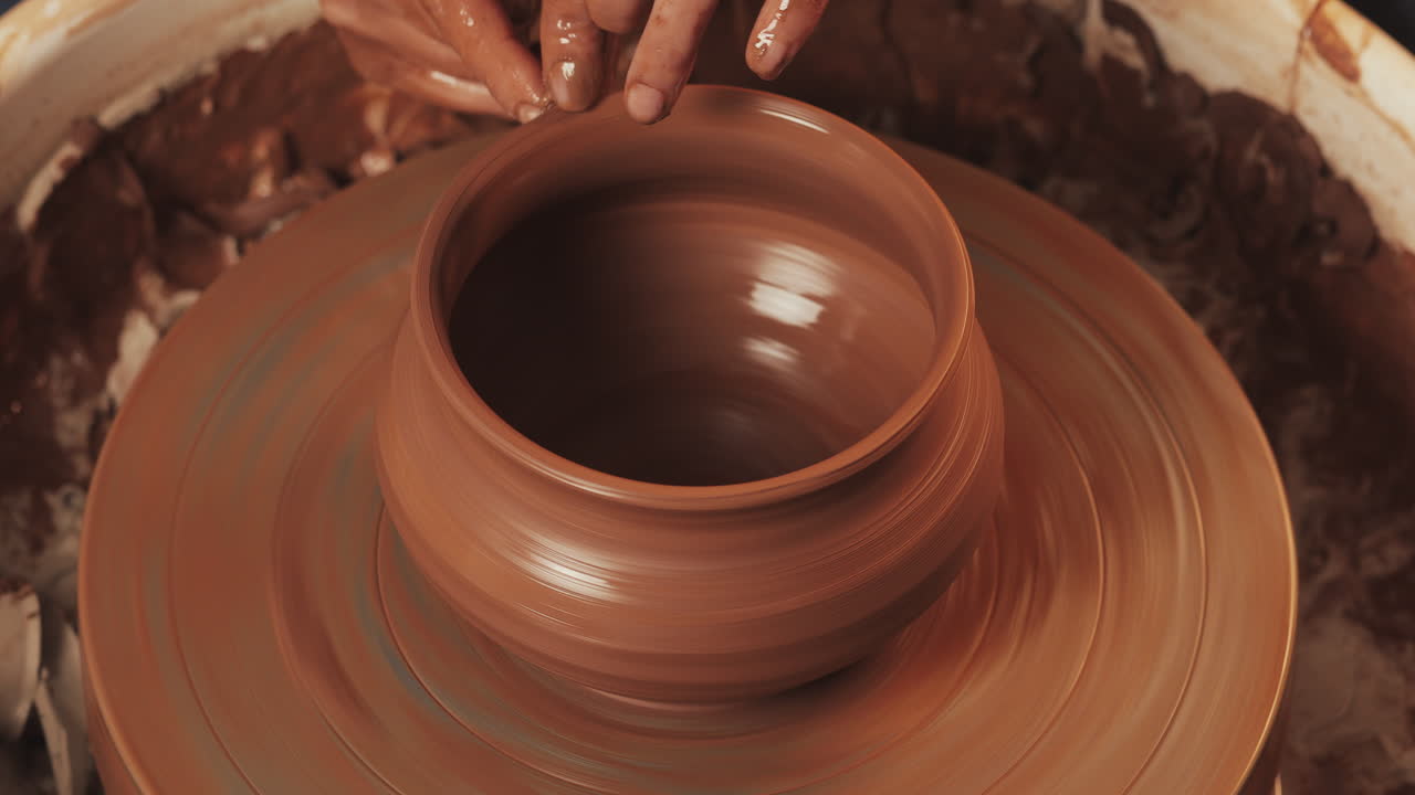 Creating Pottery on a Wheel