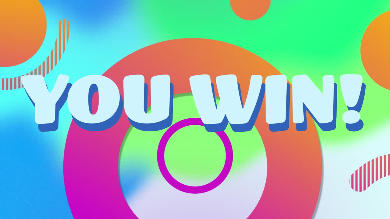 추상적인 모양의 배경 위에 텍스트를 이기는 애니메이션