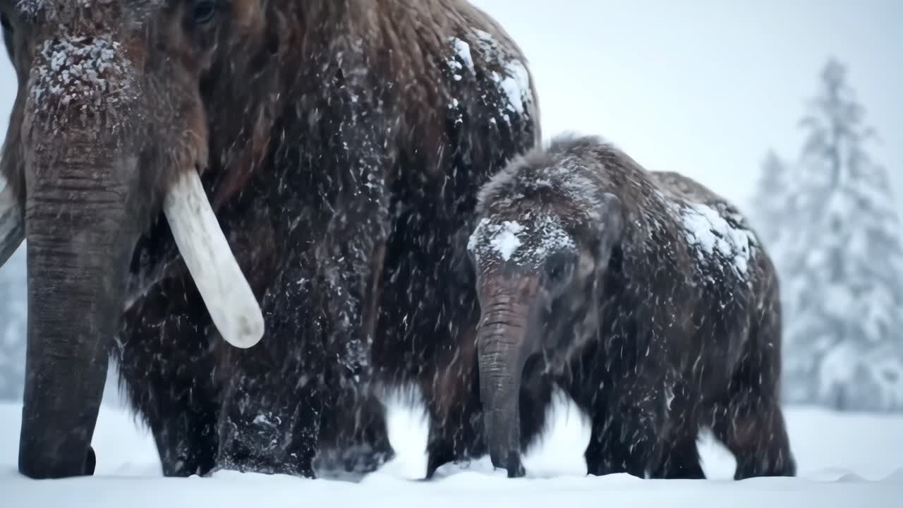Mammoths in the Snow