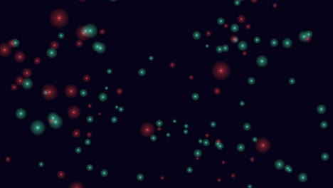 vibrant floating dots on black a captivating array of red and green in circular formation