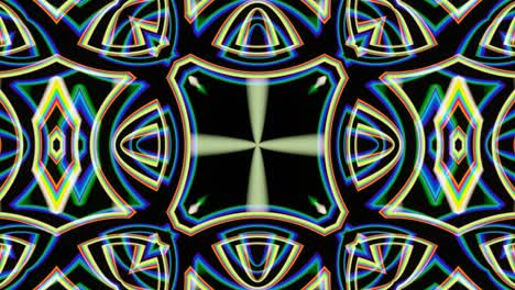 el ciclo de flujo de vj caleidoscopio multicolor brillante
