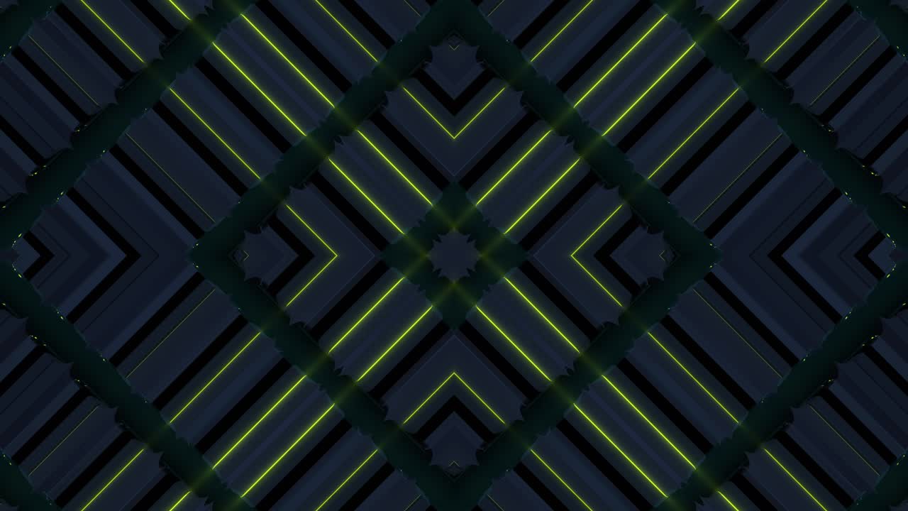 Abstract Geometric Pattern with Neon Lights