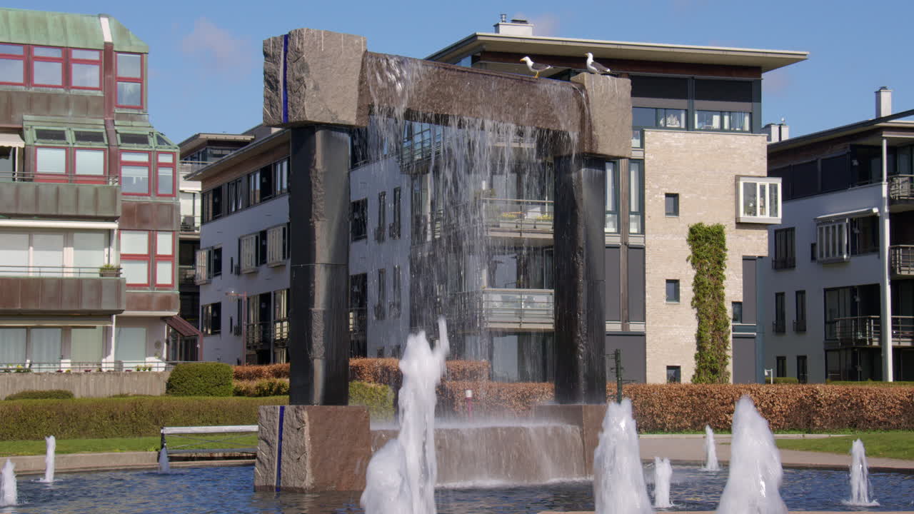 wide shot of the Nupen fontenen at Nupen parken, Kristiansand
