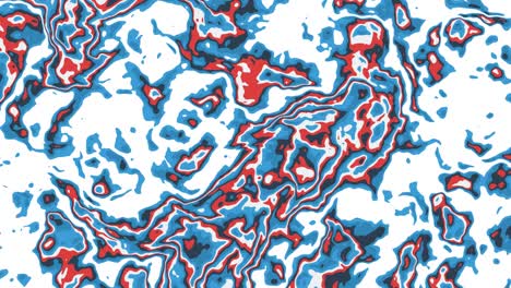 abstracte animatie van kleurrijke grungy vormen die op een witte achtergrond bewegen. naadloze lus geanimeerde achtergrond, behang.