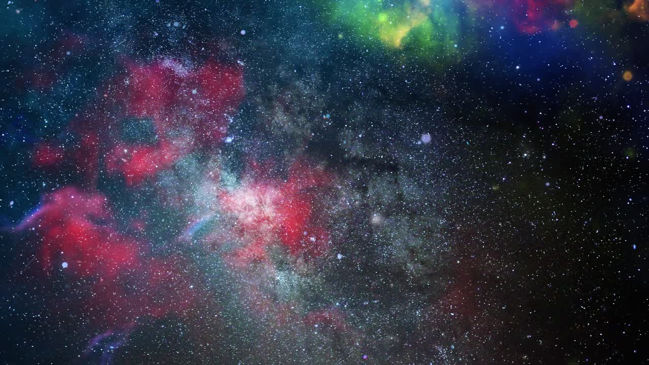 4k nebula clouds float in the universe, deep space