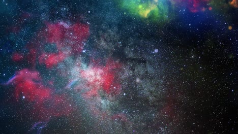 nubes de nebulosa de 4k flotan en el universo, espacio profundo