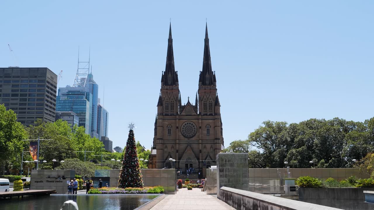 St Mary's Cathedral, Sydney: A Christmas View