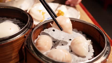 dim sum with chopsticks