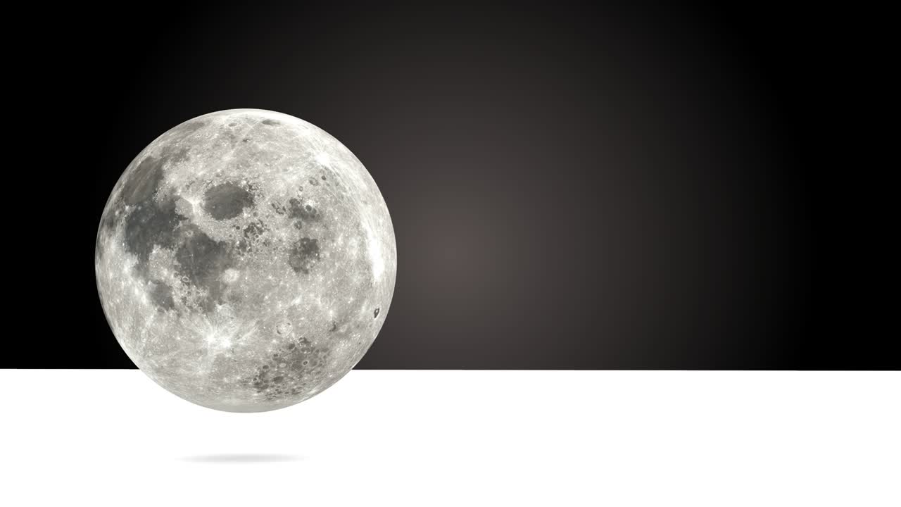 회전하는 달의 영상입니다.