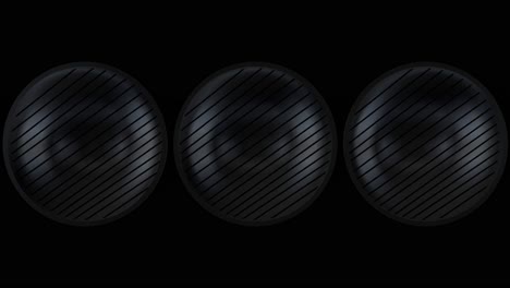 three glowing neon circles
