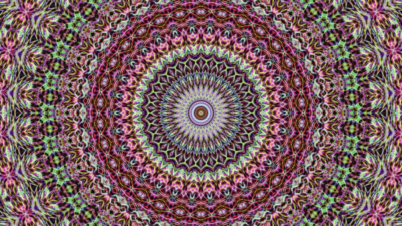 Sfondo caleidoscopico astratto multicolore in movimento.
