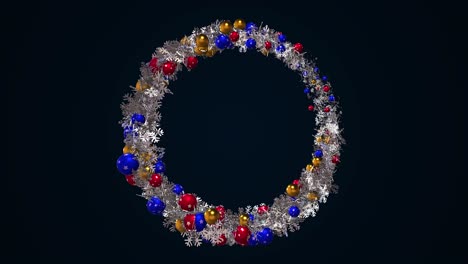 christmas wreath with ornaments