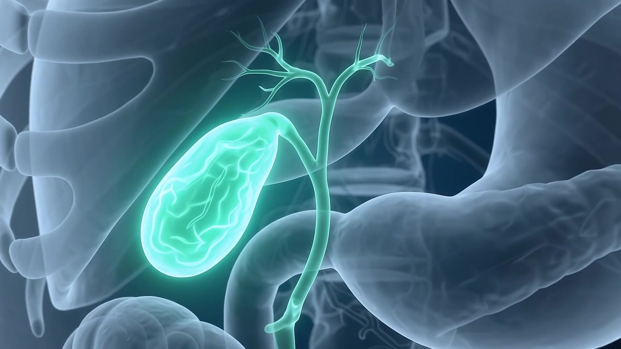 3D Medical Animation of Human Gallbladder Anatomy