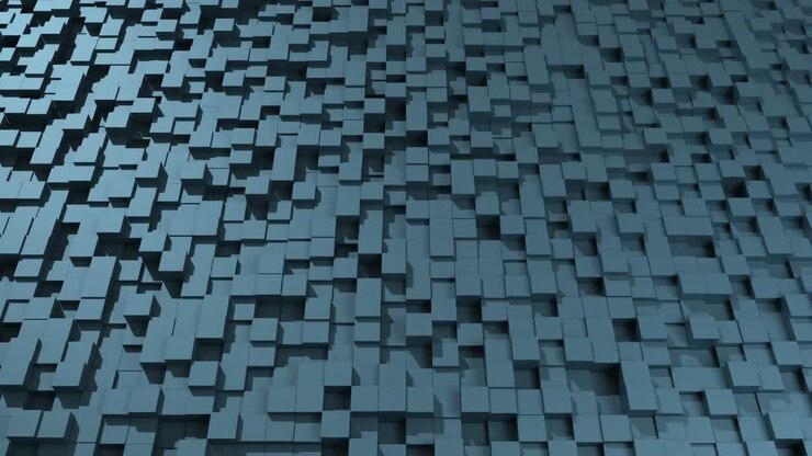 Green blocks moving in up and down pattern