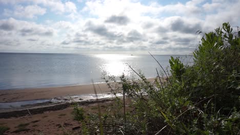 warm sunny day with calm waters. time lapse